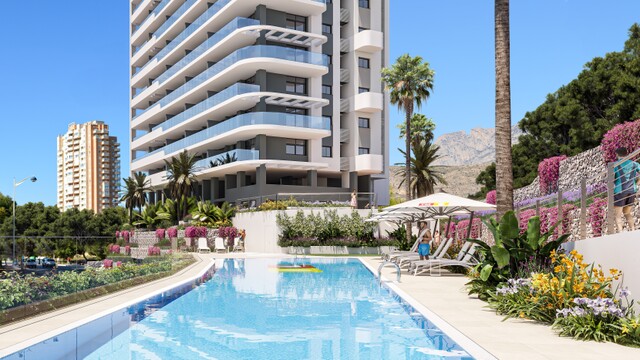 Nieuw! Appartementen met zeezicht in Benidorm, Alicante, Costa Blanca Noord, Valencia Spanje te koop