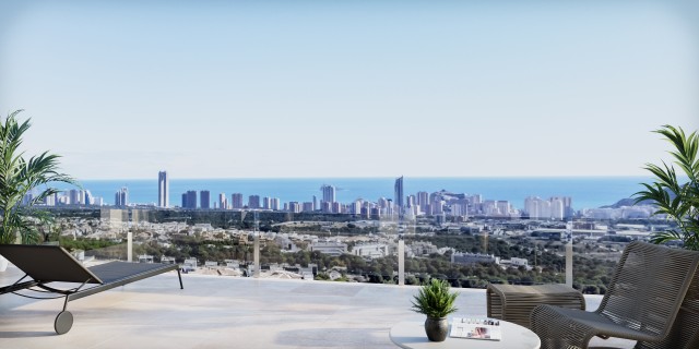 Luxe villa met privé zwembad en zeezicht in Finestrat (Alicante) Costa Blanca Noord, Alicante, Spanje te koop.