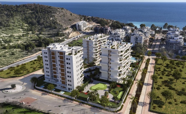 Zeer Modern Appartement met zeezicht  in Villajoyosa, 500 Meter van het Strand, Costa Blanca Noord, Alicante, Spanje.