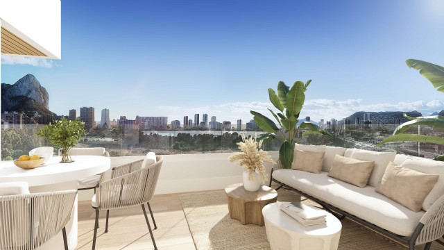 Nieuwe ontwikkeling in Calpe met een hoge levensstandaard, zeer ruime terrassen, sommige met zeezicht, op slechts 800 meter van het strand, Noord-Costa Blanca, Alicante, Spain.