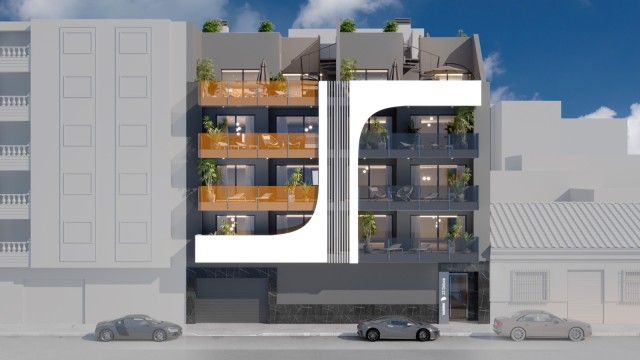 Nieuwbouw luxe appartementencomplex in Torrevieja, zonneterras met gemeenschappelijk zwembad, op slechts 150  meter van het strand, Alicante, Costa Blanca Zuid, Spanje.