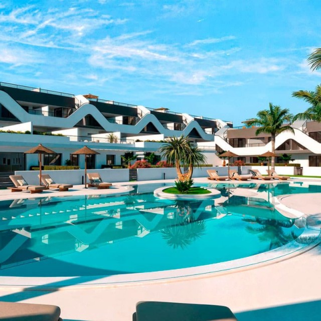 Nieuw project met luxe appartementen, begane grond met tuin en bovenverdiepingen met privé-zonneterras, Costa Blanca Noord, Alicante, Spanje.