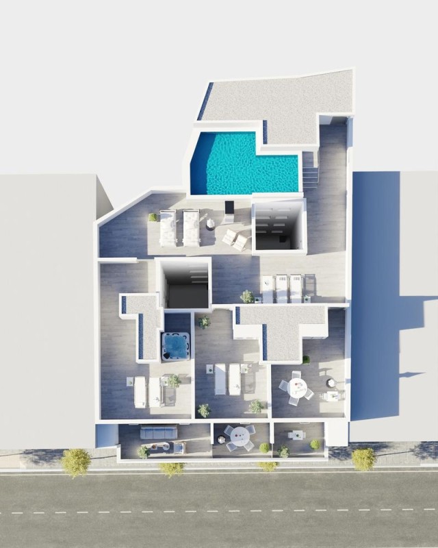 Appartement, met gemeenschappelijk zwembad en solarium, op 200 meter van Boulevard, Torrevieja, Alicante Costa Blanca Zuid te koop