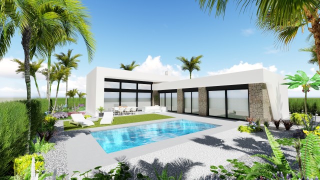 Luxe vrijstaande villa's met privé zwembad.Grondstukken  van 500 tot 1.250 m2. Ongelooflijke gelijkvloerse villa's in Calasparra, Murcia, Costa Cálida, Spanje te koop