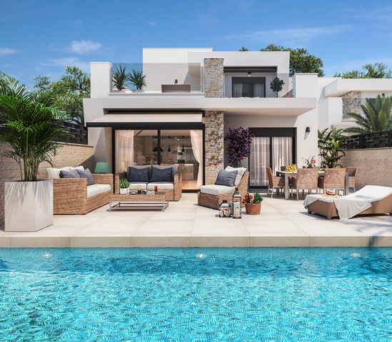 Super kans. Voor snelle beslissers .Direct opleverbaar Villa de la Vega style II Mooie vrijstaande villa met zwembad in Benijofar, Costa Blanca Zuid, Spanje te koop.