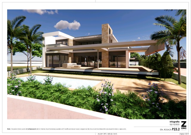 Santa Rosalia .NIEUWE design villa. Spectaculaire villa met 2 zwembaden en solarium Eerste lijn aan het strand en aan de lagune van Santa Rosalia. Exclusief resort met Crystal Lake & stranden Los Alcázares en Torre Pacheco, Costa Cálida te koop