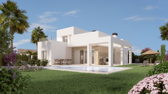 Luxe Villas met privé zwembad, Golfbaan La Finca Resort, Algorfa,Costa Blanca Zuid Spanje te koop