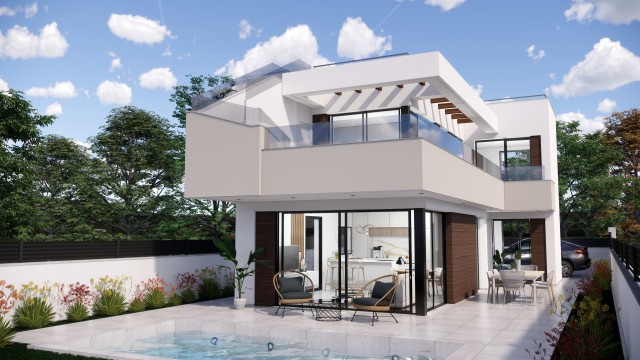 Luxe vrijstaande villas  met zwembad in Lo Romero Golf, Pilar de la Horadada, Costa Blanca Zuid, Alicante , Valencia Spanje te koop