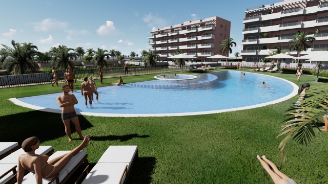 Investors ! We will show you how to invest smart.Ruime appartementen met open uitzicht op het zwembad of meer , El Raso, Guardamar, Costa Blanca South, Alicante , Valencia te koop