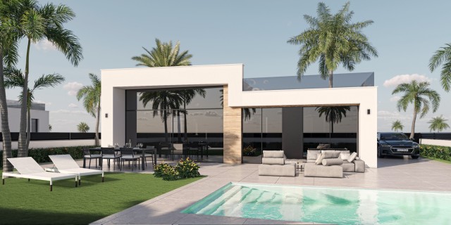 GOEDE WAARDE VOOR GELD VILLAS met privé zwembad in Golfresort Condado de Alhama, Murcia Costa Calida, Spanje te koop