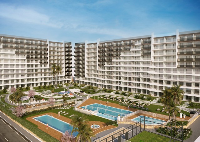 Exclusief wooncomplex, nieuwbouwwoningen op slechts 300 meter van het strand, sommige met uitzicht op zee, Punta Prima, Costa Blanca Zuid, Alicante, Spanje.