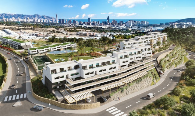 Uniek STUNNING PROPERTIES MET PANORAMIC VIEWS ZEEZICHT EN SKYLINE VAN BENIDORM in Resort in Finestrat, Costa Blanca Noord, Alicante Valencia Spanje te koop