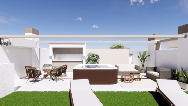 PENTHUIS Bungalow met privé zwembad  in Pilar de la Horadada, Costa Blanca Zuid, Spanje te koop