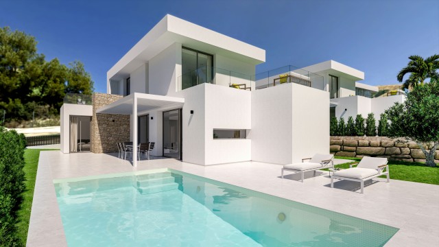 Villa's ESSENTIAL IN SIERRA CORTINA met privé zwembad in Finestrat , Alicante, Valencia Costa Blanca Noord, Spanje te koop