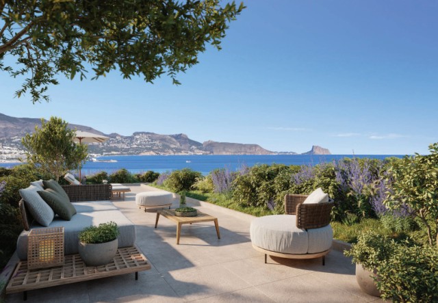 Zeezicht Delfin Natura: Een Residentieel Paradijs met Ruime Tuinen, Panoramische Terrassen en Verbinding met de Natuur in Playa del Albir