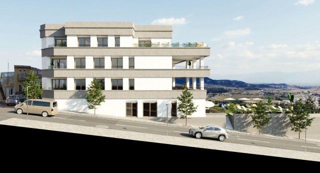 Newly built penthouse with large terrace offering stunning views of the vineyards in Hondon de las Nieves, Costa Blanca South, Alicante, Spanje.