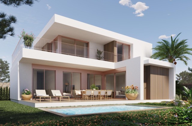 Nieuwbouwvilla’s in Vistabella Golf Resort Moderne Villa met Privézwembad & Dakterras Solarium met Uitzicht op de Golfbaan, Jacarilla, Zuid-Costa Blanca, Alicante, Spanje.