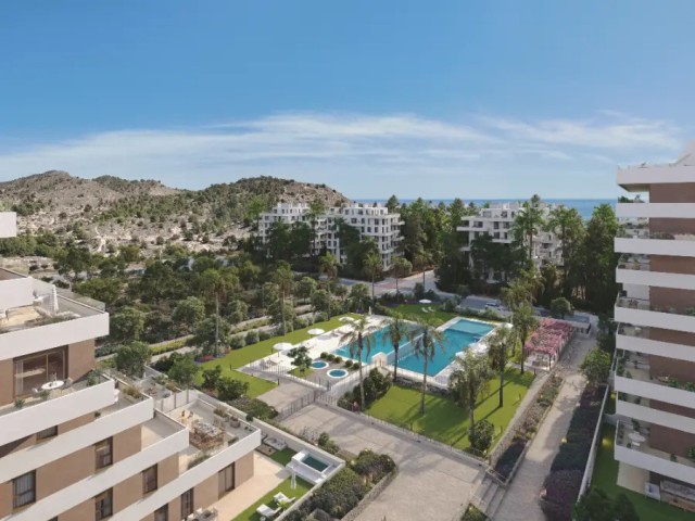 Nieuwbouwresidentie in Villajoyosa, met spectaculair uitzicht over zee, op slechts 450 m van het strand, Costa Blanca Zuid, Alicante, Spanje.