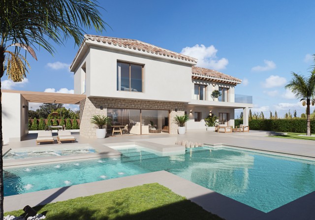 Elegante villa in Cabo Roig met oostelijke ligging, gemeenschappelijk zwembad, tuinen, moderne afwerking en bevoorrechte ligging dicht bij het centrum en alle voorzieningen, Costa Blanca Zuid, Alicante.