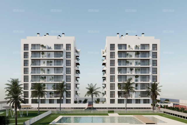 Moderne woningen met wellnessruimtes en uitstekende ligging in Guardamar del Segura, 3 km van het strand, sommige met uitzicht op zee, Costa Blanca Zuid, Alicante, Spanje.