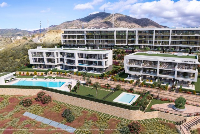 Mis je kans niet Gelijk opleverbaar appartement met zeezicht in Higueron, Fuengirola, Malaga Costa del Sol, Spanje te koop